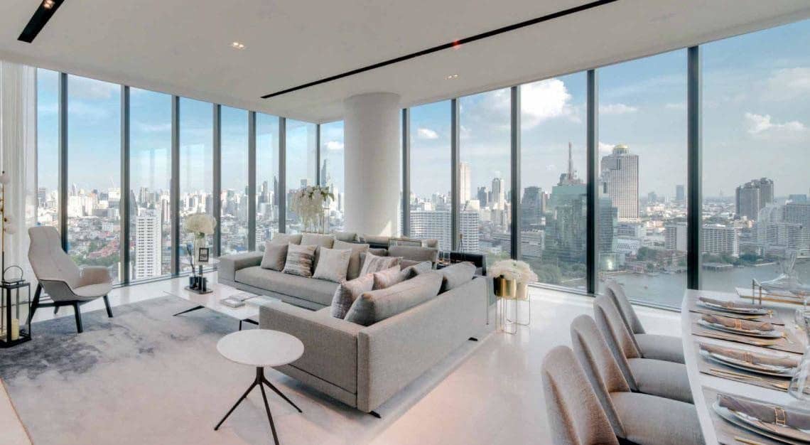 Banyan Tree Residences Riverside Bangkok, living room published on the PropertyScout card